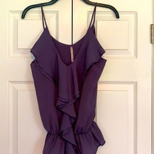 Dark purple tank top.